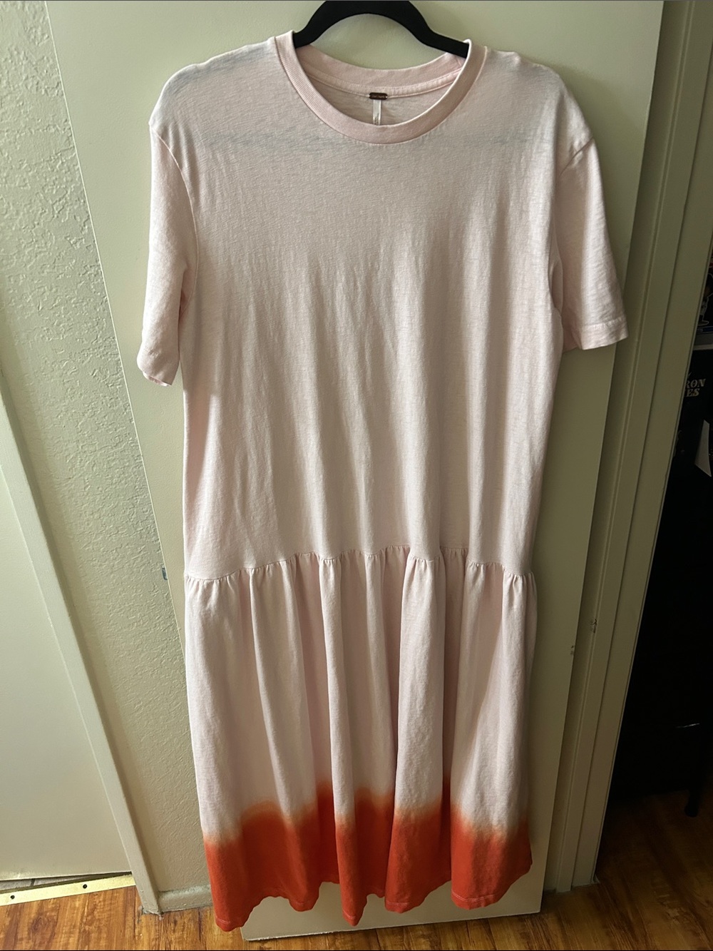 Free People Pink to Orange Dip-Dye Maxi Dress